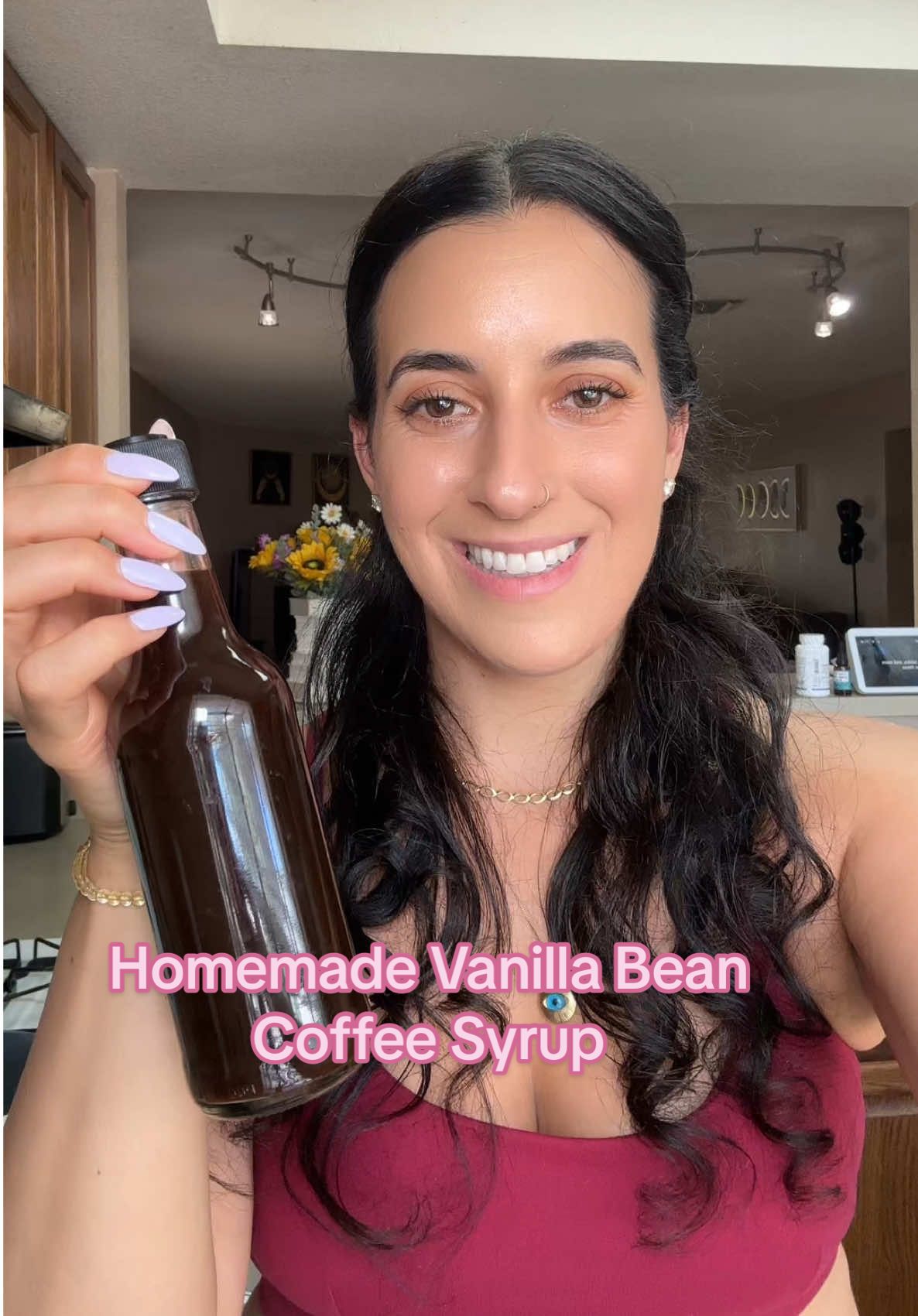 Store-bought syrups are loaded with fake colors, gums, emulsifier, and preservatives. Here is a easy to make at home variation that taste amazing and doesn't have questionable ingredients #antiinflammatorydiet #healthycoffee #coffeesyrups #dairyfree 