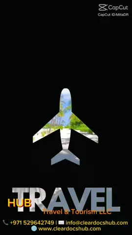 🌍✨ Discover the World with Clear Docs Hub Travel & Tourism! From dream holidays to business trips, we’ve got you covered: 🛫 Flight & Charter Flight Bookings 🛂 Hassle-Free Visa Services 🏨 Hotels & Luxury Resorts 🌴 Tour Packages & Holidays 🚗 Airport Transfers & Transport 🛳 Cruise & 🚆 Rail Experiences 🛡 Travel Insurance for Peace of Mind 💼 Serving travelers from Dubai & Kabul – Your trusted travel partner worldwide 🌎 📞 +971 529642749 | ✉ info@cleardocshub.com  🌐 www.cleardocshub.com 🌐      www.aniltravel.com. #capcut  #ClearDocsHub #TravelWithUs #ExploreTheWorld #HolidayDeals     