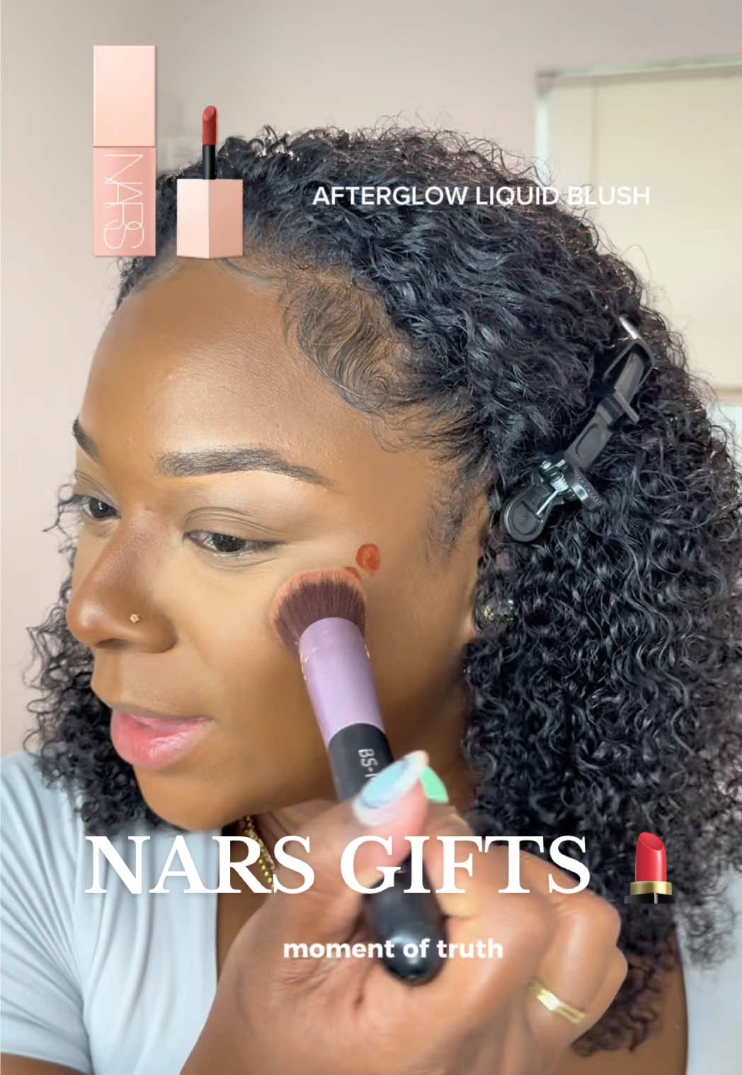 Replying to @🤍 Nothing like a little glow + bold lip to make you feel put together 😩😍 #narscosmetics #prpackage #afrolatinasdetiktok 