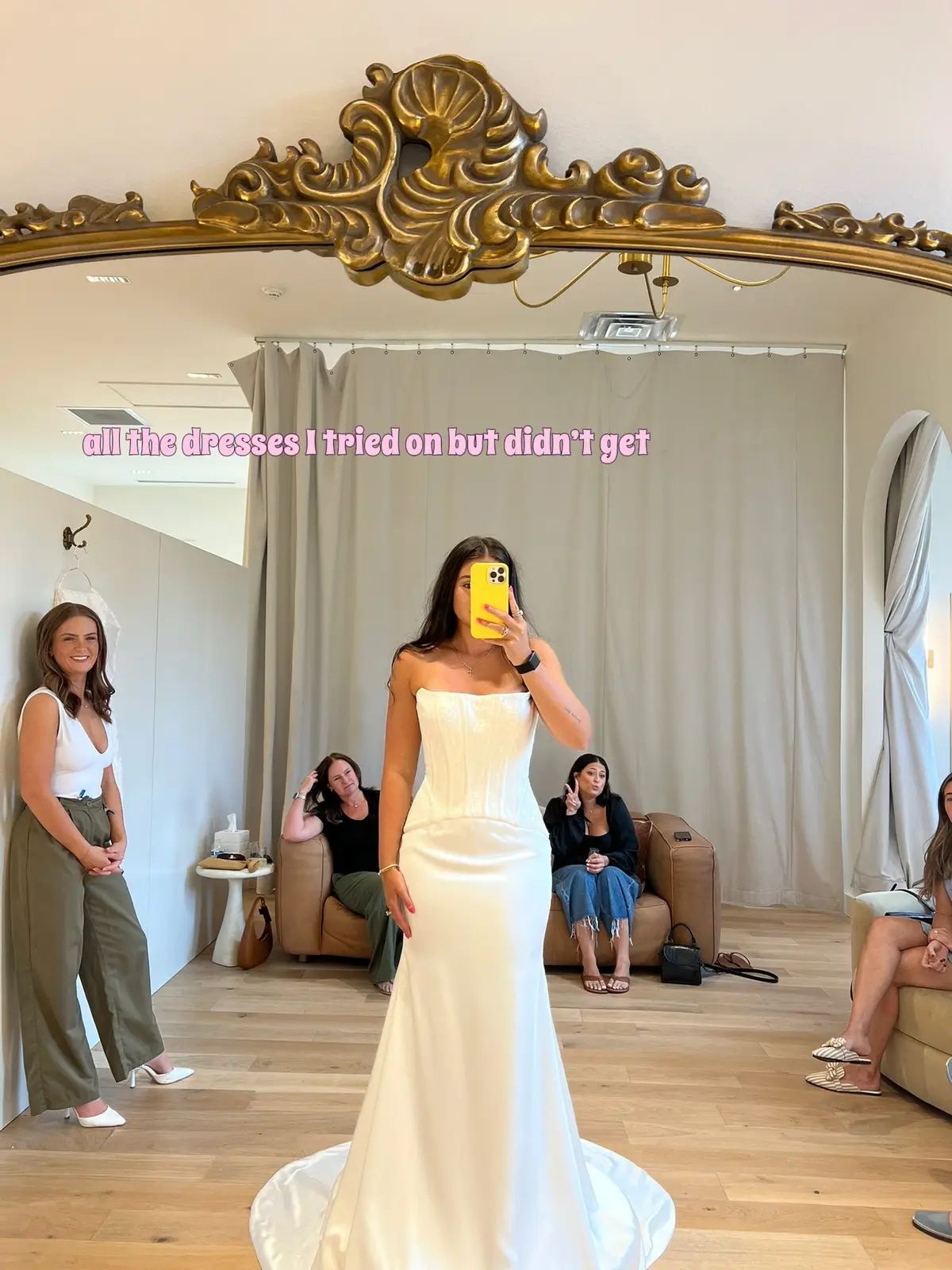 All the dresses I tried on but didn’t get 💍 #weddingdress #weddingdressshopping 