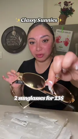 These make me feel like moneyyy🤑🤑 2 sunglasses for 13$ is crazyyyy!😱 #affordablesunglasses #sunglasses #classyfashion #tiktokshopcreatorpicks #tiktokshopfinds 