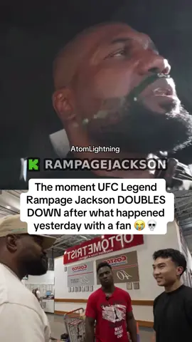 The moment UFC Legend Rampage Jackson DOUBLES DOWN after what happened yesterday with a fan 😭💀 #rampagejackson #UFC 