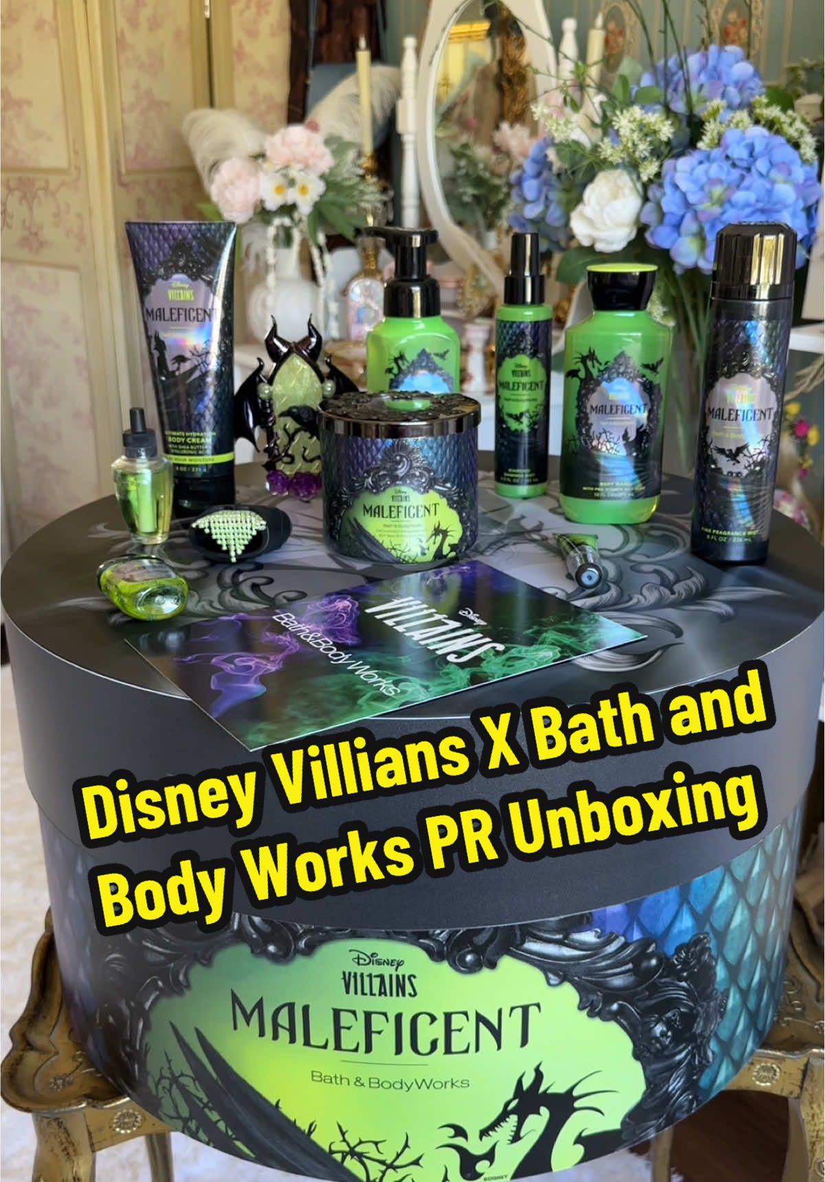 In my Villain Era #Gifted_by_BathAndBodyWorks Listen well!! The Disney Villains X Bath & Body Works collection drops September 3rd! @Bath & Body Works  This fabulous and fierce collection of new fragrances and products are inspired by two of the most iconic Disney Villains, The Evil Queen and Maleficent.  Thank you Bath and Body Works for this gifted  PR box to share with my audience  . . . . . . . . #notsoscaryhalloweenparty #disney #maleficent #evilqueen 