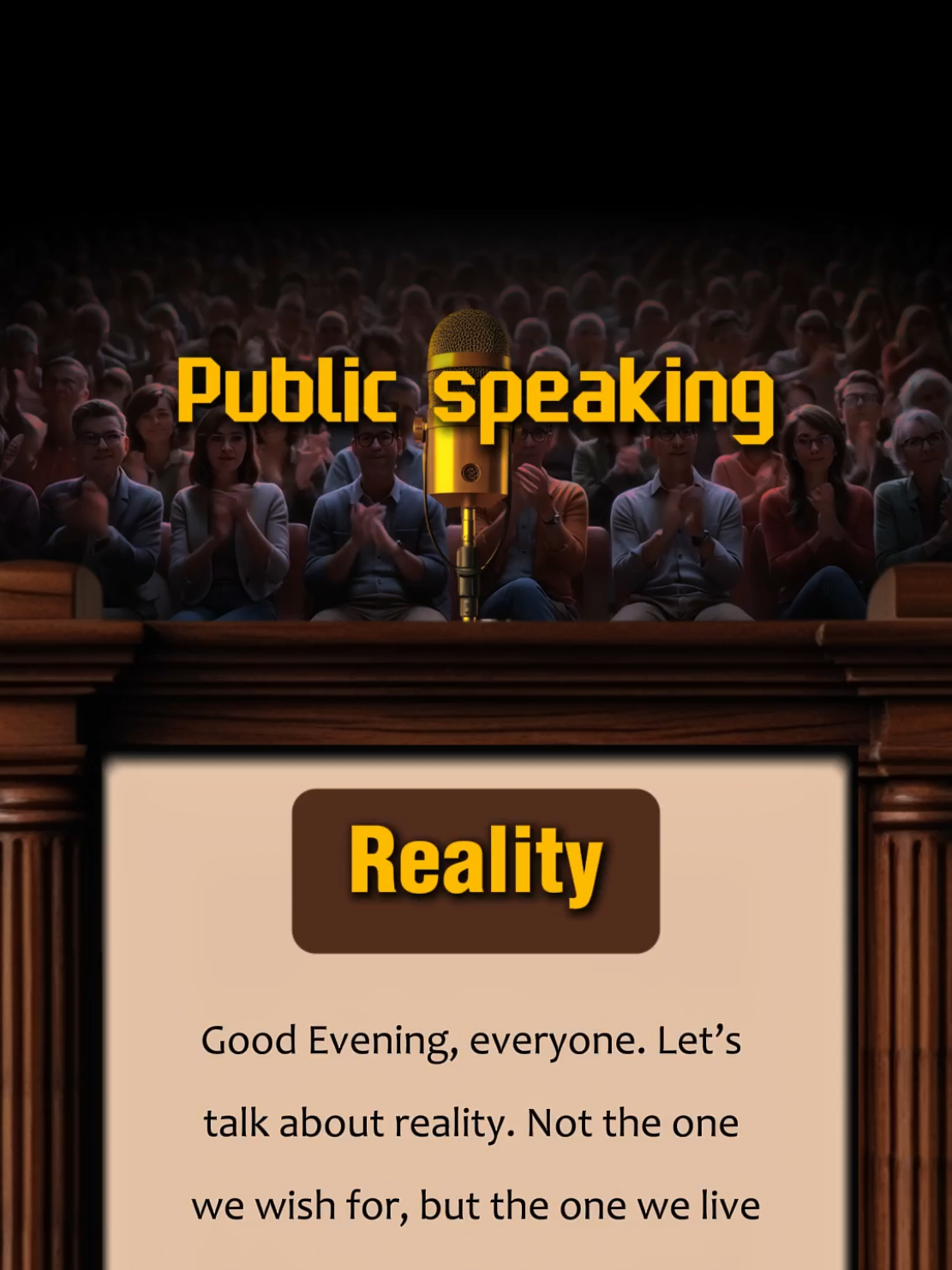 Public Speaking - Reality  #english #publicspeaking #speakenglish #teleprompter #readingchallenge 