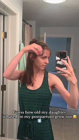 Any guesses?😂 #postpartum #momhair #wfhmom