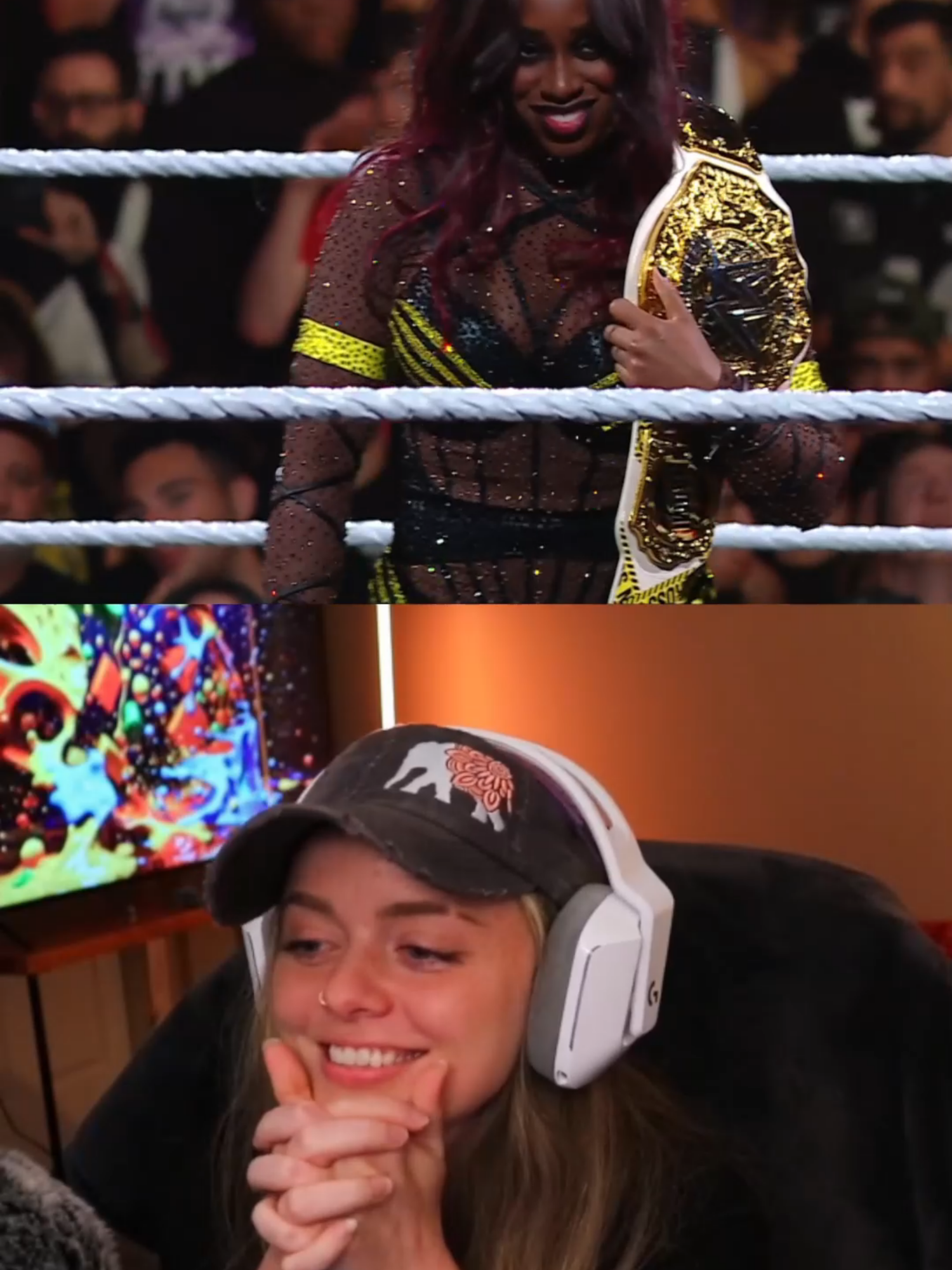 CONGRATULATIONS NAOMI AND JIMMY!! ❤️🍼 #wwe #wweclips #wweraw #wwesmackdown #wweuniverse #clips #twitch #twitchclips #youtube #watchalong #sportsentertainment #wwefan #raw #smackdown #wrestling #prowrestling #professionalwrestling #naomi #naomiwwe #jimmyuso #bigjim #naomiannouncement #womenswrestling