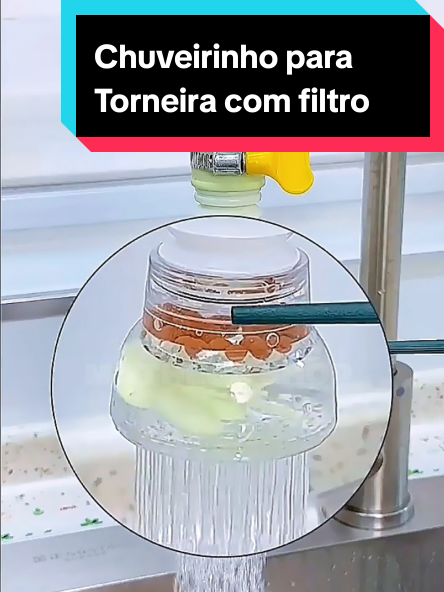 Promoção Kit Chuveirinho para Torneira Retrátil Giratória 360° Filtro De Água Cozinha #cozinha #oferta #tiktokshop 