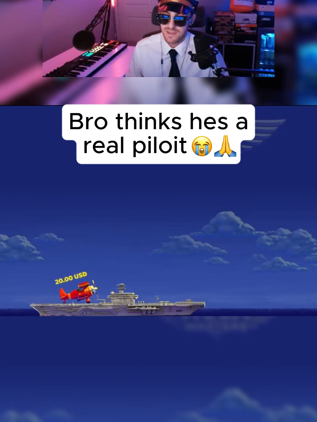 He thought he was a REAL pilot #planegame #aviamasters #kickstreaming