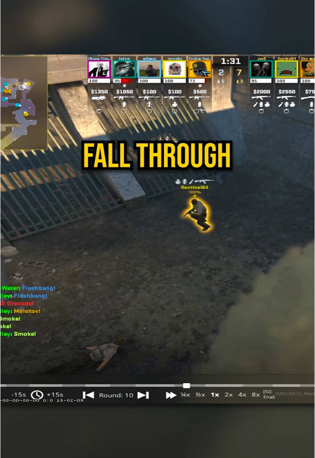 new cs2 bug is causing players to FALL THROUGH MAPS😂 #cs2 #cs2clips #cs2funny #cs2videos #counterstrike2 #counterstrike 