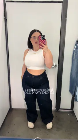 wondering if i should make this a series ?? (trying on clothes in store and getting disappointed)  cus what is this ?? 👹 @Old Navy Official  why is everything fitting so weird — specifically bottoms !! (and don’t make my wagon the answer !!) but like remember the bloomers from aritzia ?? 😭 granted this was filmed two months ago but still … we need change asap !! now pls tap in and tell me where a thick girl can find actually lose denim !!!? calling a style “boyfriend fit” and it not fitting my tiny lil petite body is bonkers … 🆘  #tryon #denim #denimtrends #denimtryon #midsizefashion     realistic try on haul, dressing room try on, midsize try on haul   
