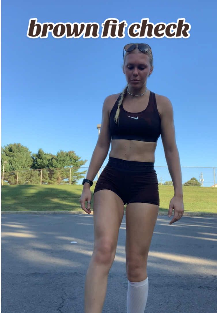 brown fit check, promise this was a lighter brown before I ran my workout 🥥🐌🤎🍄‍🟫@Nike #nike #Running #fitcheck #workout #brown 