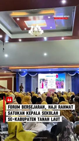 Dalam rangka peringatan Hari Kemerdekaan Republik Indonesia ke-80, Bupati Tanah Laut H. Rahmat Trianto memberikan arahan kepada seluruh kepala sekolah SD dan SMP se-Kabupaten Tanah Laut di Balairung Tuntung Pandang, Pelaihari, Selasa (19/08/2025). Acara tersebut diikuti sekitar 625 peserta. #pelaiharinews #tanahlauthariini #bupatitanahlaut #hajirahmat  Menyala Bapak Bupati @#HAJI.RAHMAT 🔥🔥🔥