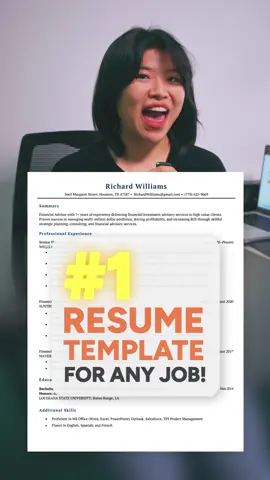 Here's the #1 resume template for ANY job. Resumes should be easy to read, clean, and professional...and our 