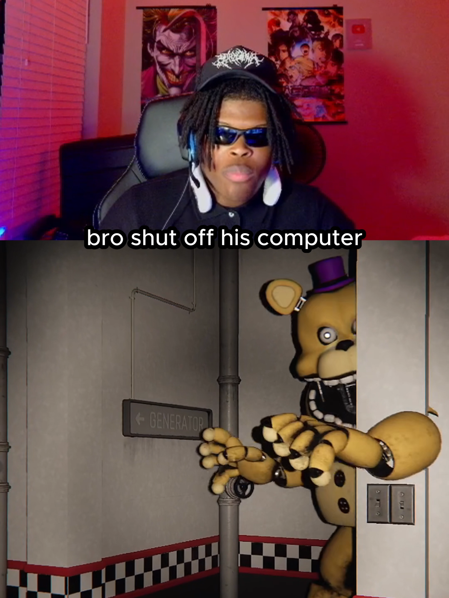 thats a big dude 😂 (Twitch/YT: HeyyVance) #fnaf #scarygames #jumpscare #fypage #viral