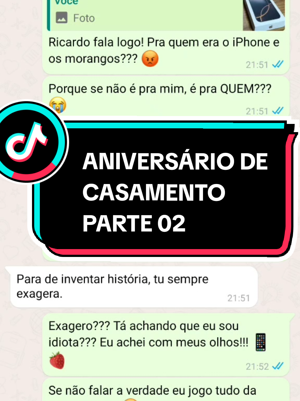 e agora, pra quem será que era esse presente? #parte02 #traição #conversadewhatsapp #whatsapp #prints 