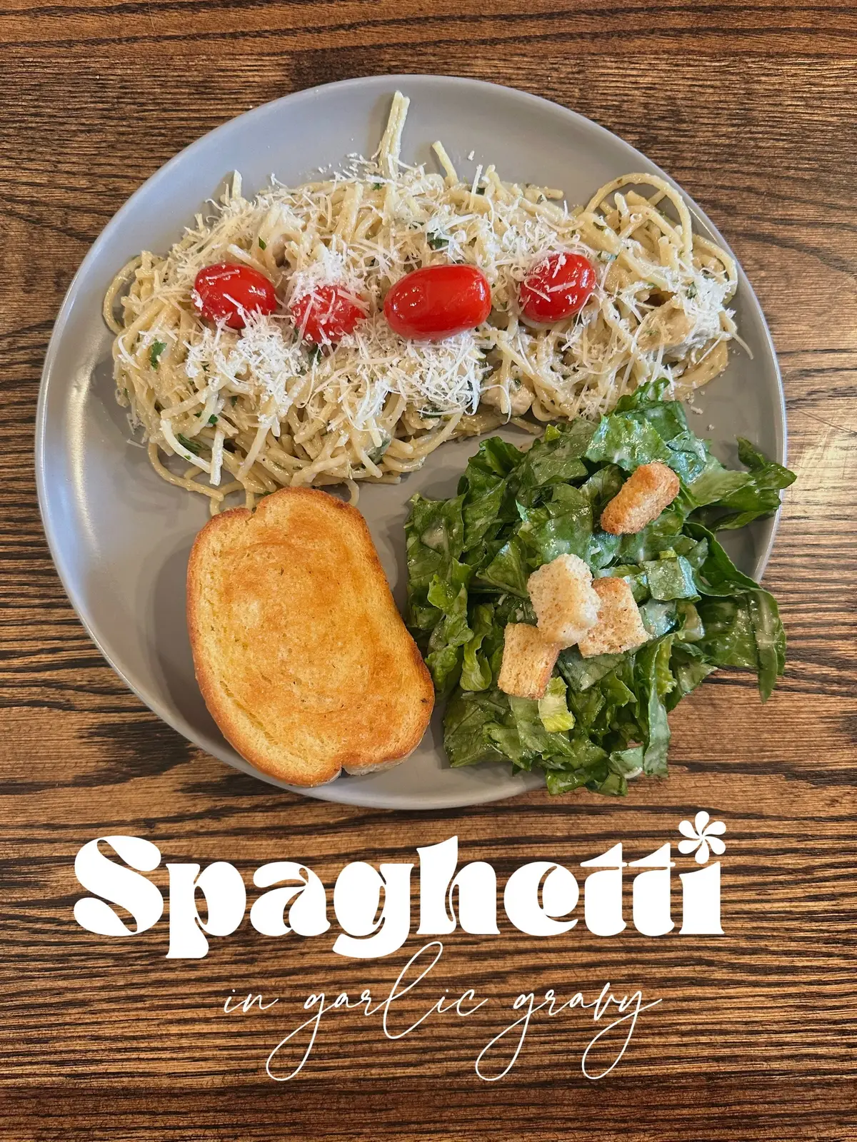 Ingredients: 500 grams spaghetti pasta (cooked al dente) 1 pound chicken breast fillets (skinless and boneless, sliced into 1 inch chunks) For the chicken marinade: 2 teaspoons fresh thyme, chopped 2 teaspoons fresh rosemary, chopped (if using dried, use half of the amount) Zest of 1 lemon Juice of ½ a lemon 2 Tablespoons extra virgin olive oil 1 teaspoon coarse salt (not table salt) ½ teaspoon fresh cracked black pepper 2 Tablespoons extra virgin olive oil (to sauté the marinated chicken) ½ stick (1/4 cup) unsalted butter For the garlic gravy: 2 Tablespoons extra virgin olive oil 4 large cloves garlic, finely minced 2 Tablespoons all-purpose flour 2 ½ cups chicken stock 1 Tablespoon fresh basil, chopped salt and pepper to taste ¼ cup parsley, chopped (to sprinkle/finish the pasta) ½ cup grated parmesan cheese 2 cups whole cherry tomatoes recipe Via copymethat.com #Lemon8 