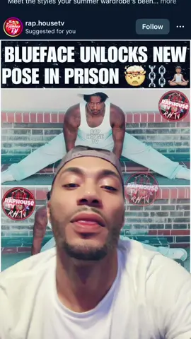 Blueface over here doing splits in jail #blueface #fyp #humor 