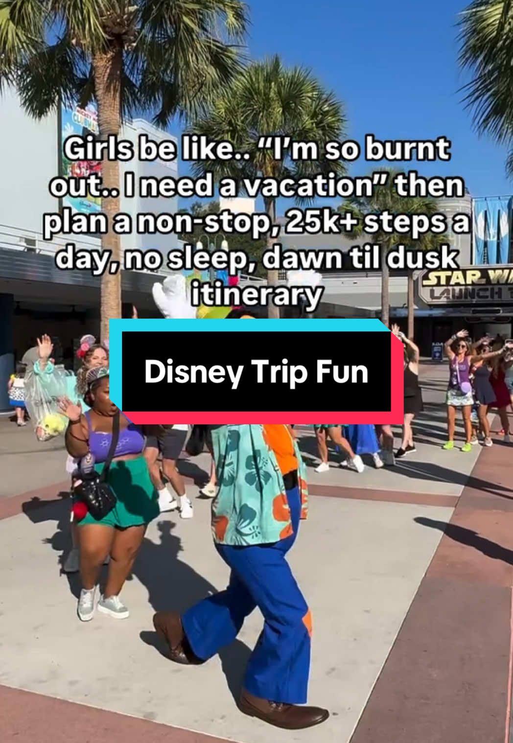 Raise your hand if this is you too 🤣 Disney days = 25k+ steps, rope drop to fireworks, and somehow we still call it a “vacation.” ✨ psst… at least I save on tickets with @Undercover Tourist  👀  check them out! They have incredible deals and a crowd calendar to help with finding the best dates too.  @Disney Parks  #girlsbelike #relatablehumor #jokes #disneytips #froghopwdw 