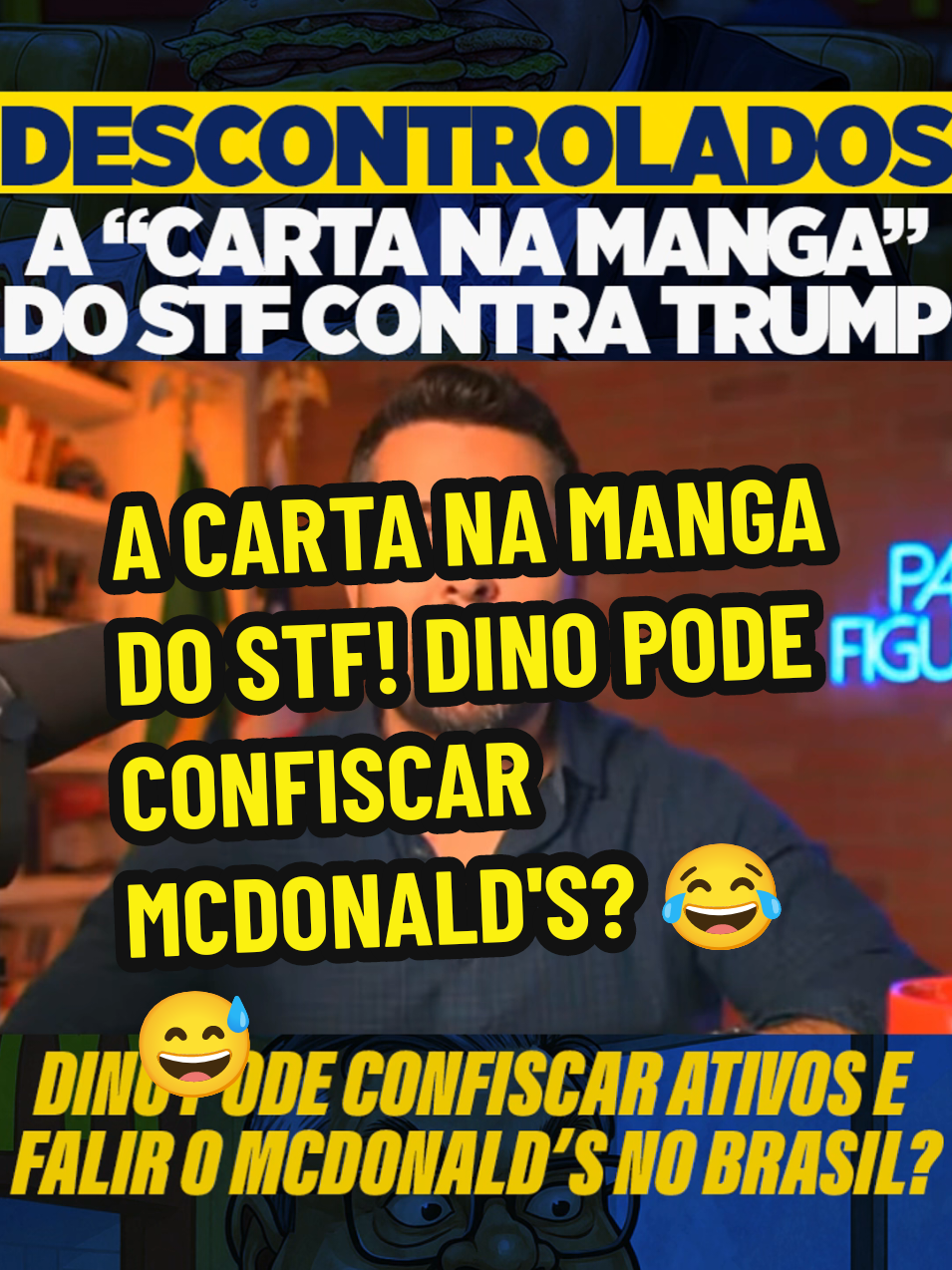 Ministros do STF estão descontrolados ao descobrir que não são deuses onipotentes e querem confiscar contas e bens de empresas americanas no Brasil para se vingar da Magnitsky. Será que Dino vai confiscar o McDonald's? 😅😂 #mcdonalds #dino #bancos #magnitsky #foralula 