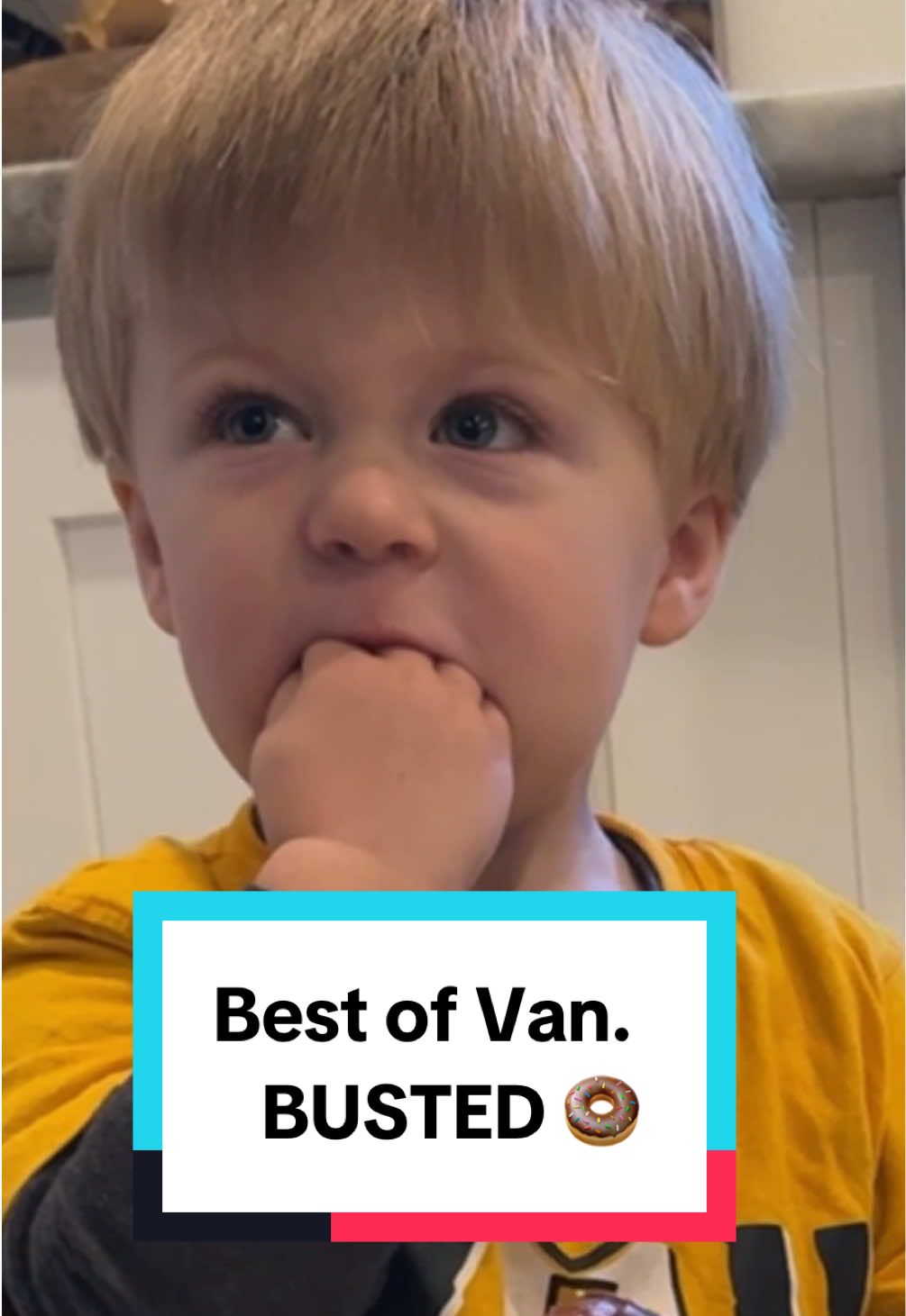 Him trying to distract me with my own donut 😅 Can’t believe how independent of a toddler he has ALWAYS been.  #toddlersoftiktok #toddler #boymom #parenting 