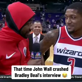 What a duo 👏 #johnwall #bradleybeal #wizards #funnyinterview 