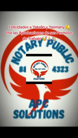 Muchas Felicidades para Yakelin y Yasmany por las Aprobaciones de sus Permisos de Trabajo 🫡 👏🏼 🥳 Muchas Gracias por la Preferencia ✅️ No Somos Abogados y no damos Asesoría Legal #apcsolutions  #cubanosporelmundo #permisodetrabajo #cubanosenodessa 