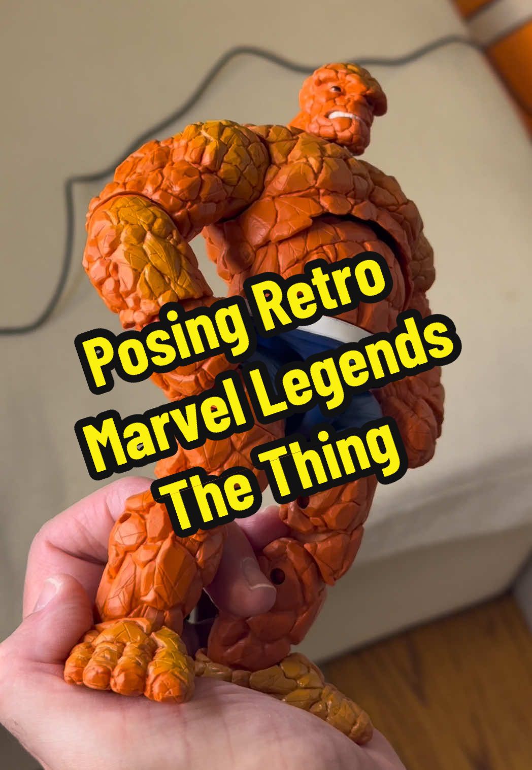 Posing the Retro Marvel Legends Fantastic Four The Thing Figure! 🔥4️⃣ #fantasticfour #fantasticfourfirststeps #thething #marvellegends #figtok 