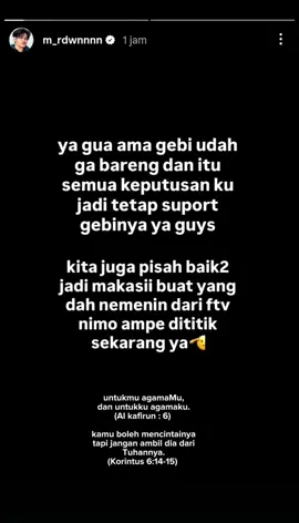 Semangat buat bibi dan nam.. i love gebiwan. mungking ceritanya sudah tidak berlanjut, tapi kenangan yg sudah terjadi akan selalu ada di kenangan penontonnya. lovee you @wannn0077 @gebirieru 