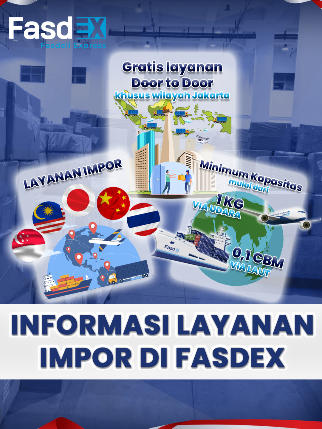 FASDEX menyediakan layanan yang lengkap dengan banyak bonus  Cocok banget buat para pemula, reseller, jastiper, atau bahkan pengusaha berskala besar #FASDEX #ImporAman #Impor #Ekspedisi #DoorToDoorSevice