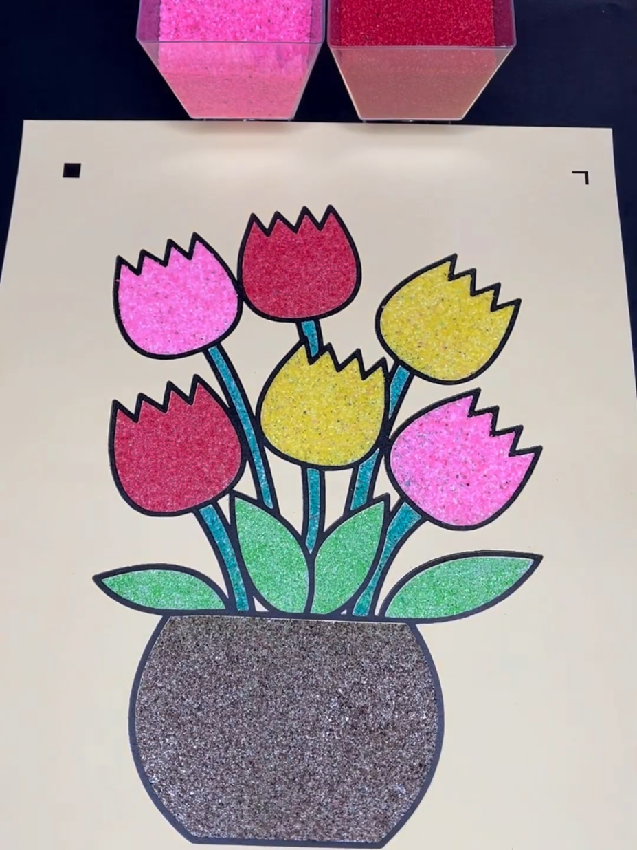 Bloom in color 🌸🌈✨#asmr #satisfying #flowers #sandart flowerstagram #foryou 