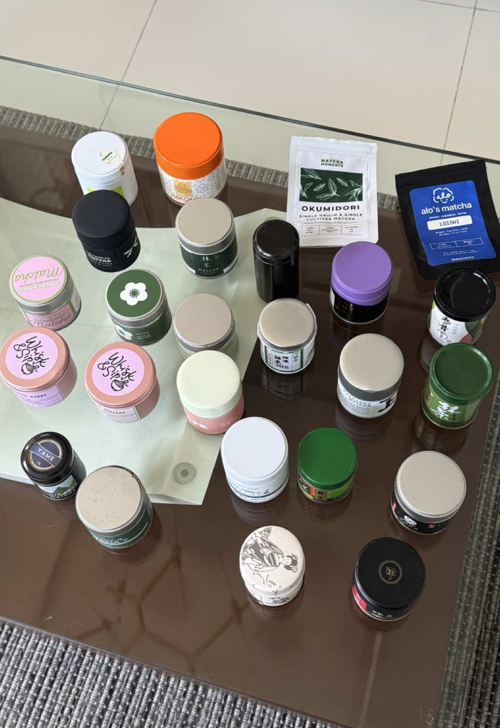 2025 Q1-Q3 matcha empties so far! This is 8 months of matcha powders ♥︎  #matcha #matchatok #matchapowder #matchaph #ceremonialmatcha 