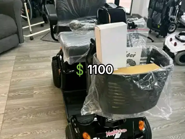 Red Electric 4 Wheels Mobility Scooter Foldable Adult Wheelchair Home Travel Use #MobilityScooter