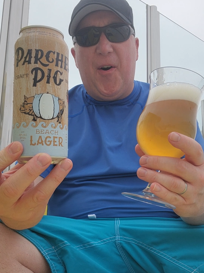 48 of 50 #FloridaBeers Parched Pig Beach Lager by Pig and Anchor Smokehouse of Lakeland, Florida! #BeerGoals 🍺 Best lager on a boat?! Cheers for #FloridaBeers #craftbeer #beers  