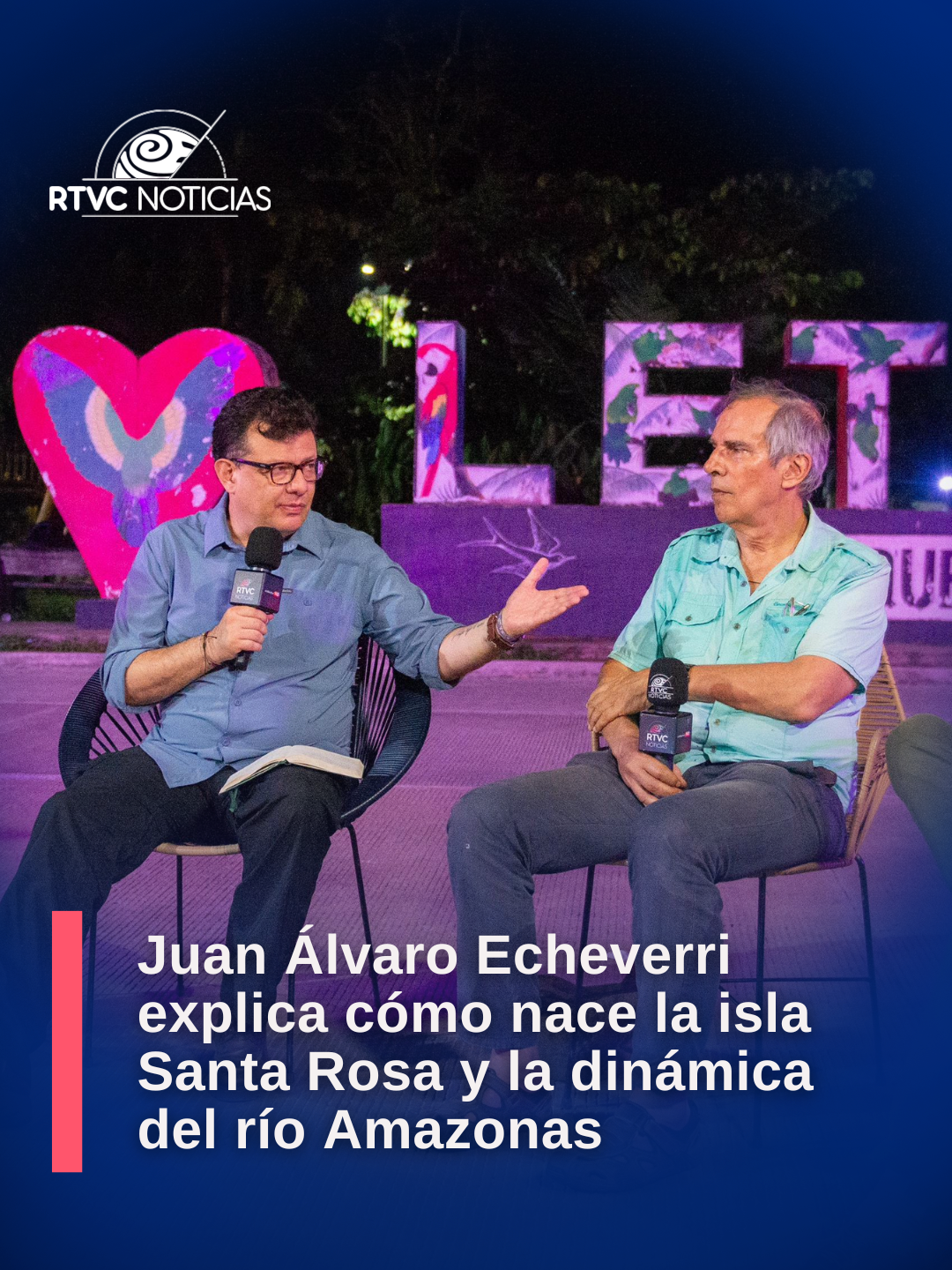 🗣️ “¿Cómo nace la isla Santa Rosa? Hay algo muy importante de entender que este río Amazonas tiene subidas y bajadas que puede variar entre 8 metros. En su nivel más bajo, aparecen las playas, en lo más alto tapa las playas y los bosques laterales. Cuando el río alto ya queda asomando playas que empieza a nacer hierbas. El río baja y sube, convirtiéndose en naturaleza. Es un asunto de hace muchos años. El río cambia constantemente, pero lo último que queremos es tener conflictos con los peruanos” explica Juan Álvaro Echeverri, profesor de la Universidad Nacional en #NochesdeOpinión con  @HOLLMANMORRIS