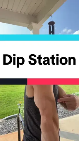 Dips are a great way to build your upper body, so this dip station is honestly a great addition to anyone’s home gym set up.  #dips #dipstation #upperbodyworkouts #workoutroutine #chestexercise 