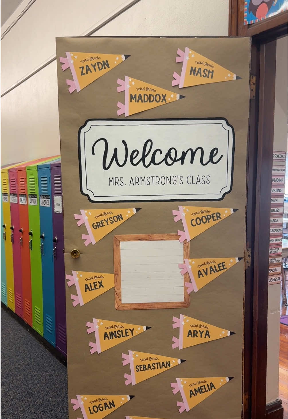 Why am I like this 😅  #teacherdoorhanger#doorbanner#kraftpaperbanner#bannerpainting#handpaintedbanner