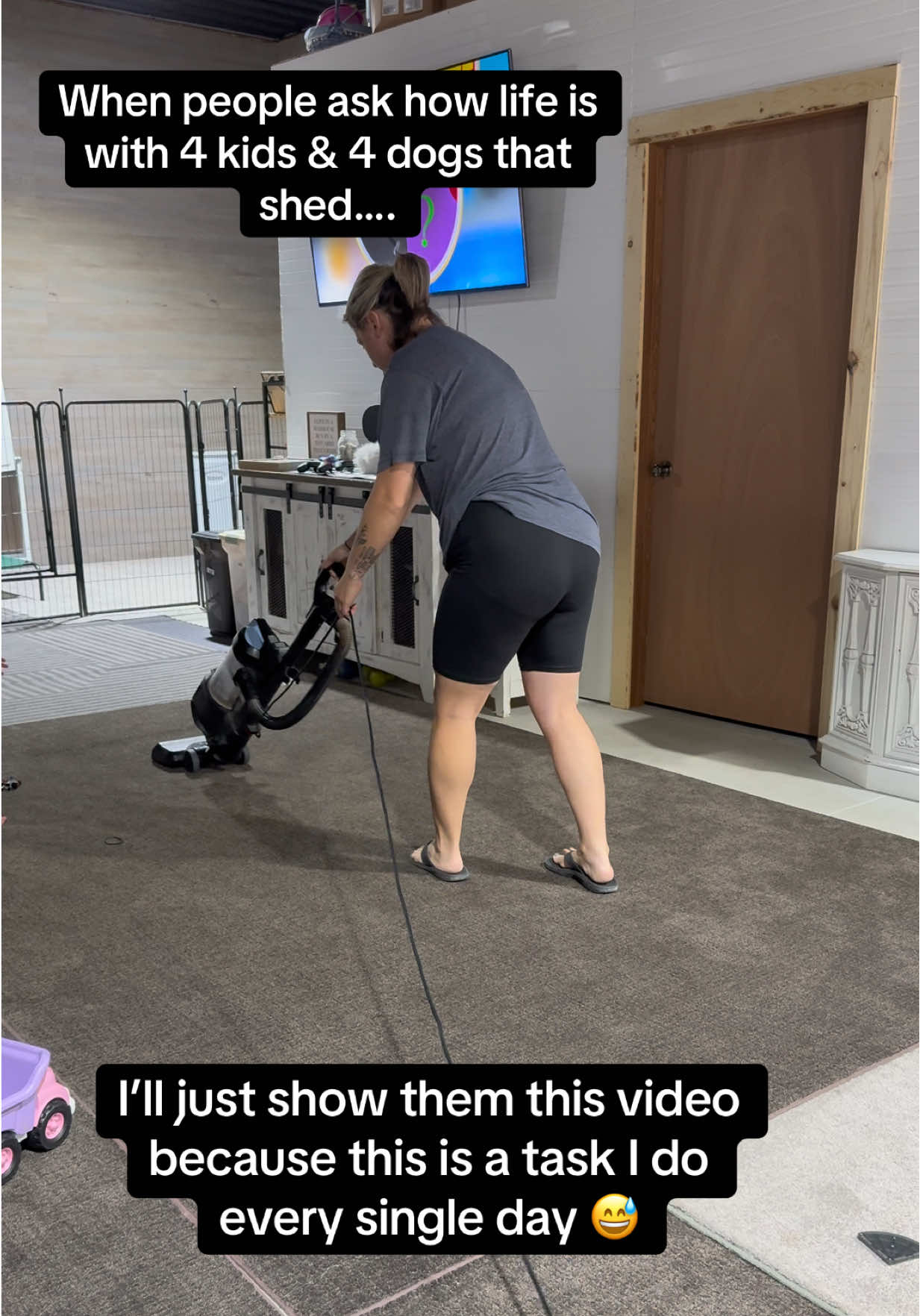 Everyday vacuuming 😅😅😅 #fyp #foryou #momlife #momof4 #dogmom 