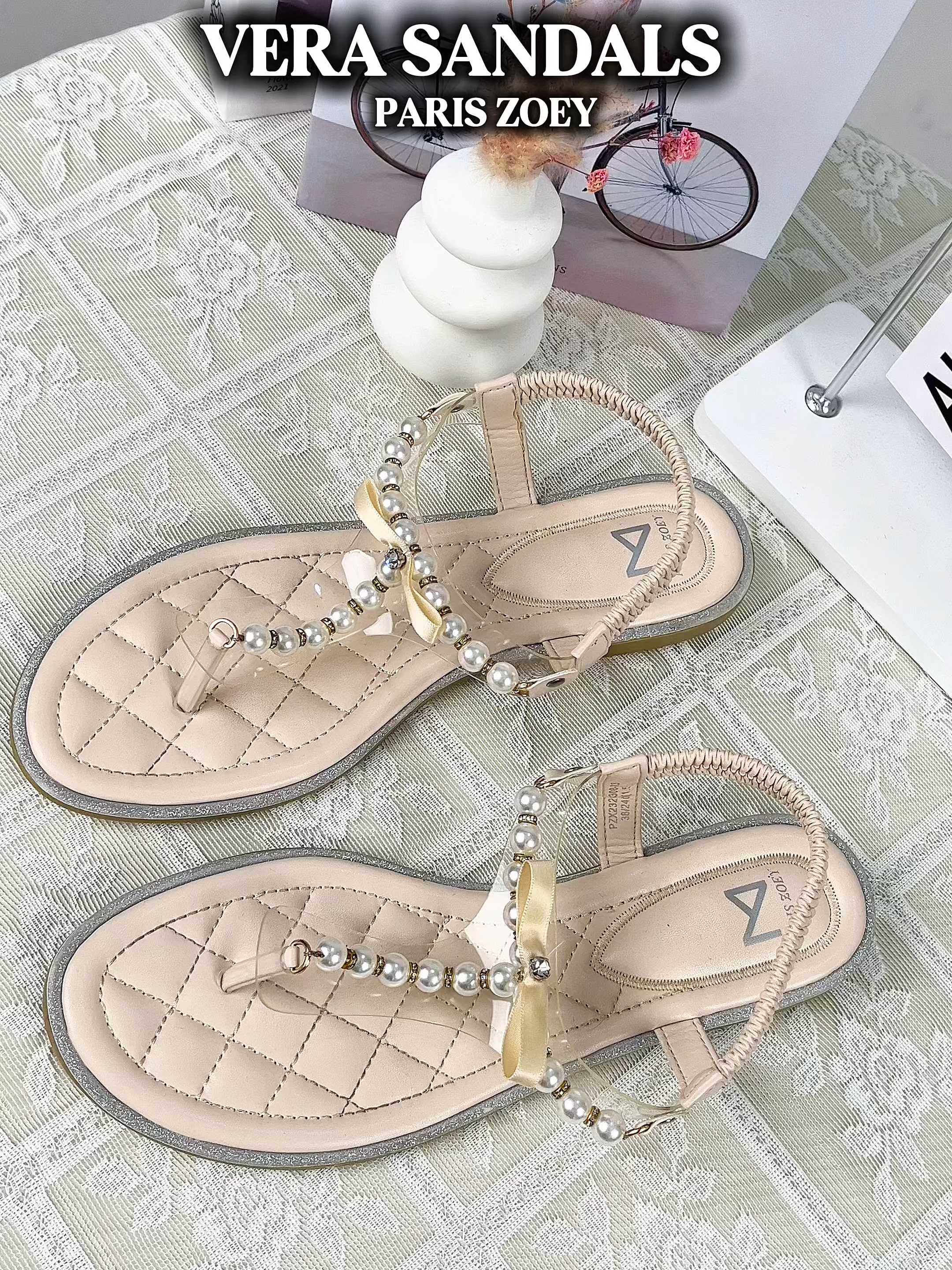 Sweet & simple ✨ Sandal Vera hadir dengan detail pearl yang elegan ✨ Stok terbatas! #Flatshoes #outfitideas #ParisZoey #WIBGAJIAN #Fashionable #StylingTips #OOTD #WomensFashion #style #Looks #inspooutfit #fashionmerdekasale #fashionplayground #paydaysale #promokejutan