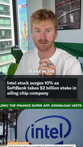 Intel surged more than 9% on Tuesday after SoftBank Group announced a $2 billion investment, giving the struggling chipmaker a much-needed boost. The rally followed a volatile stretch that saw shares jump on reports of potential US government support, only to tumble 3.6% Monday when speculation pointed to Washington taking as much as a 10% stake. Even with the turbulence, Intel stock remains up 18% year to date and 13% over the past 12 months. The investment comes as Intel pushes forward with a scaled-back turnaround plan under CEO Lip-Bu Tan. Since taking over, Tan has canceled overseas plant projects and delayed the company’s $20 billion Ohio chip complex, while also slashing 15% of the workforce. Despite those cuts, Tan emphasized confidence in the SoftBank partnership, highlighting a decades-long relationship with CEO Masayoshi Son and a shared vision for advancing US technology leadership. Intel is still battling significant competitive challenges. Its 18A chip technology is beginning to attract outside customers such as Microsoft and Amazon, but Intel itself remains its foundry unit’s largest client. Meanwhile, AMD and Nvidia continue to capture market share in both the server and AI markets, where Intel has largely been left behind. The SoftBank deal may buy Intel time and credibility, but execution on innovation remains its greatest test. #Intel #SoftBank #Semiconductors #stockmarket #vestr Vestr is the finance super app, download now. VestrData.com is the cheapest live market data API.