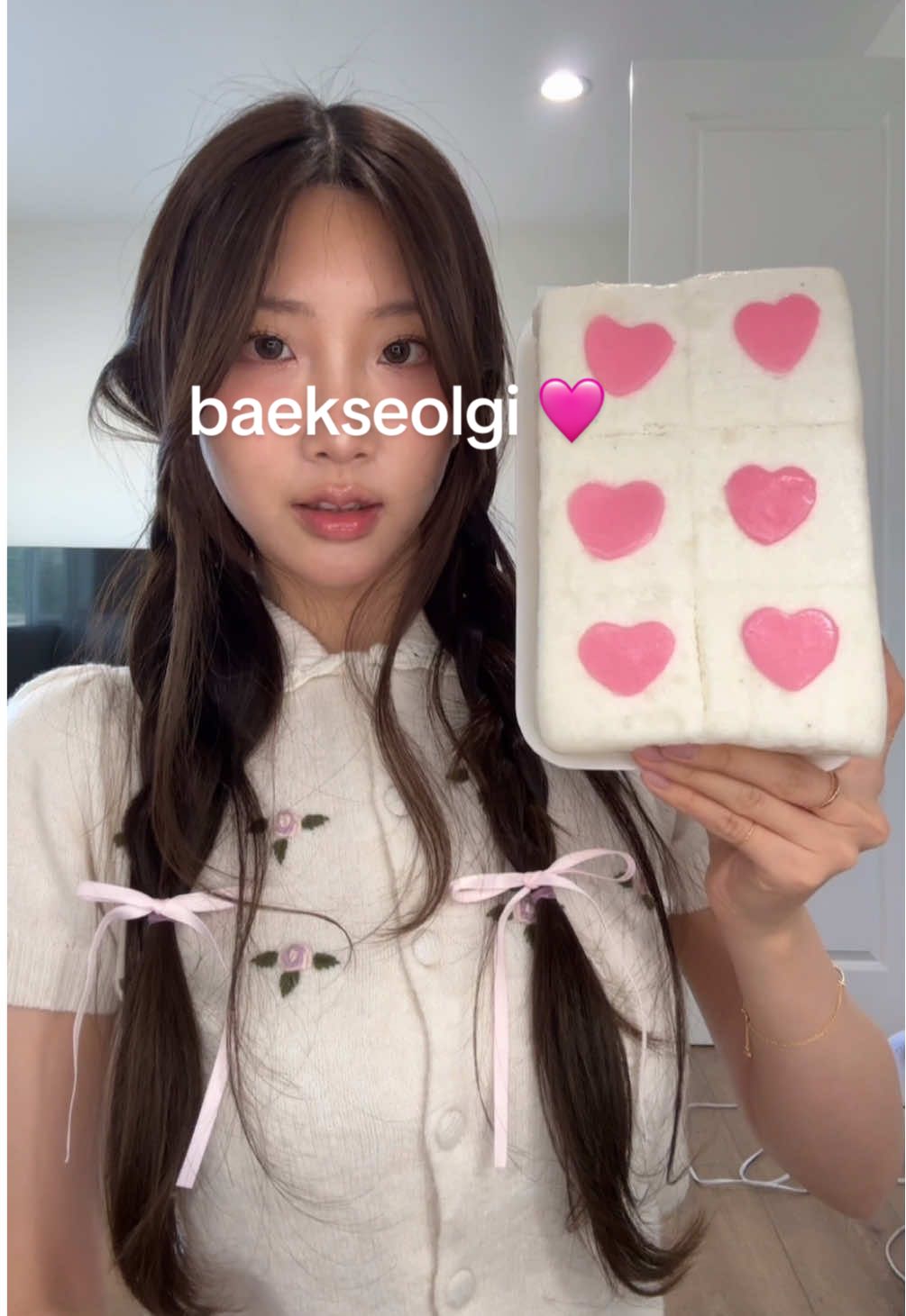 🩷#baekseolgi #tiktteok #ricecakemukbang 