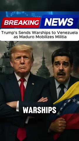 TRUMP’S SENDS WARSHIPS TO VENEZUELA AS MADURO MOBILIZES MILITIA!! #news #breakingnews #eua #usa🇺🇸 #us #us #trump #LearnOnTikTok #story #newstory #story #donaldtrump #maduro #venezuela 