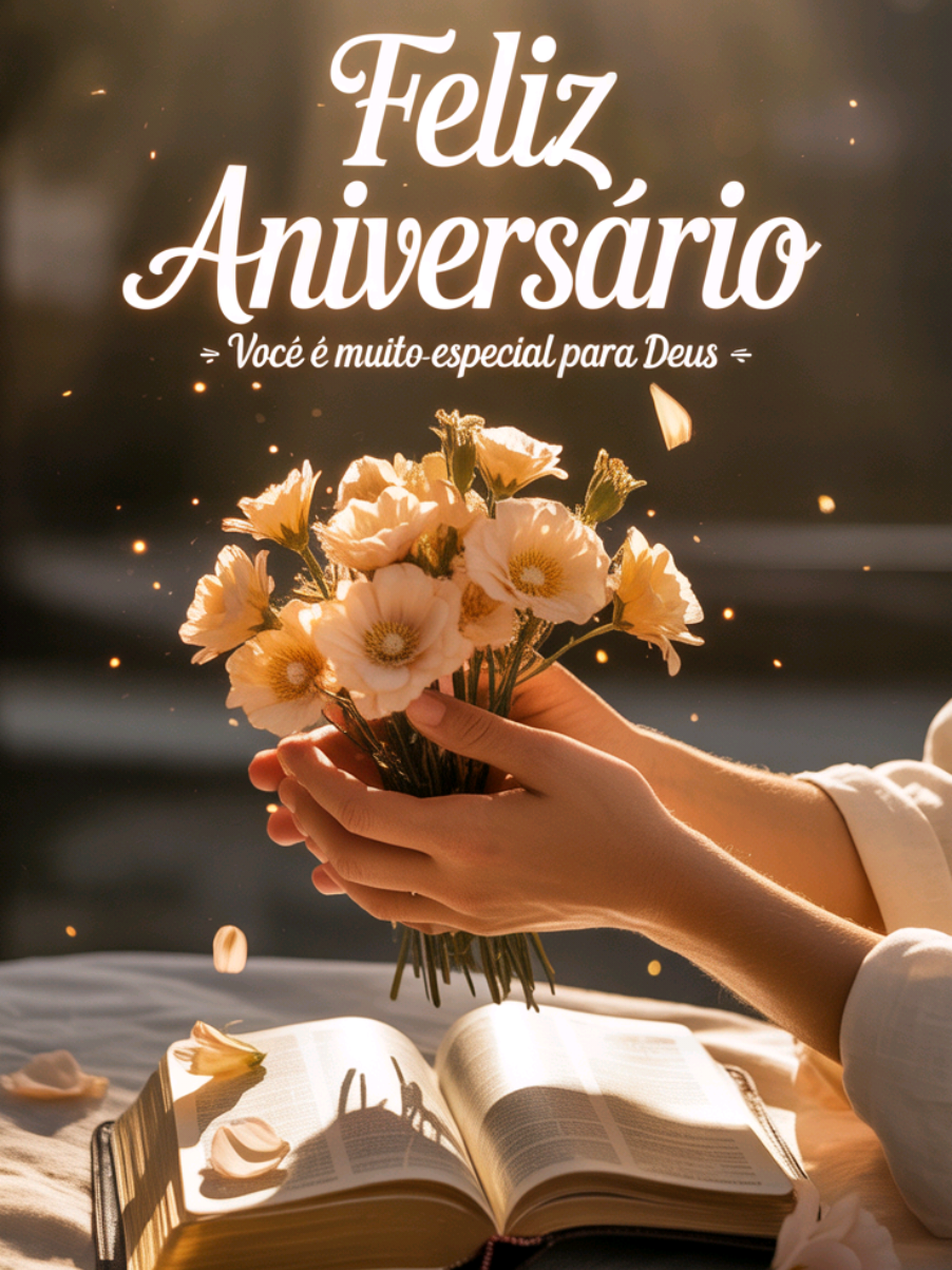 🎉 Feliz Aniversário! Uma bênção especial para você neste dia 🙏✨ 🎉  Feliz aniversário! 🎂✨ Hoje não poderia deixar passar em branco este dia tão especial. Que Deus encha sua vida de alegria, amor e paz em cada passo que você der. 🌟 Receba esta mensagem como um lembrete de que você é amado(a) e muito precioso(a) para o Criador. 💖 👉 Compartilhe com alguém especial e espalhe bênçãos! 🌺 Inscreva-se no canal Bênçãos Espirituais para mais mensagens cheias de fé e esperança. #ChristianBirthday #BirthdayBlessings #HappyBirthdayWithGod #ChristianMessage #BibleVerseBirthday