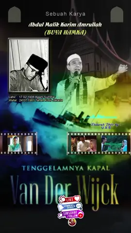 UAS l Karya Buya Hamka l Tenggelamnya Kapal Van Der Wijck pada tahun 1936,  Buya Hamka menulis novel ini setelah terinspirasi oleh peristiwa tenggelamnya kapal tersebut. Ia menggunakan kejadian nyata tersebut sebagai latar belakang untuk menceritakan kisah cinta dan konflik sosial.  Meskipun latar belakangnya nyata, cerita cinta antara Zainuddin dan Hayati adalah karya fiksi. Hamka menggunakan kisah ini untuk mengeksplorasi tema-tema seperti perbedaan kelas sosial, adat istiadat, dan dampak modernisasi terhadap masyarakat pada masa itu.  #islam #shortvideo #viraltiktok #islamic #islamicvideo 