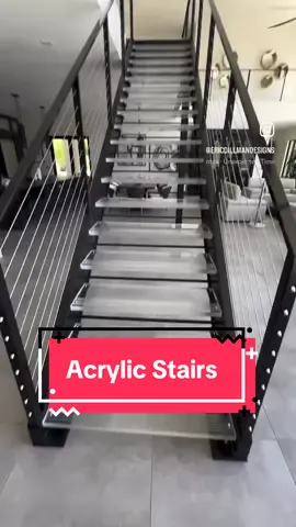 Thoughts on a acrylic tread?  I’m not gonna lie…..it kinda freaked me out. The texture in the front allowed it to have grip. It’s definitely not for those who are scarier of heights. But it sure is a showstopper.  #stairs #homeinteriors #interiordesign 