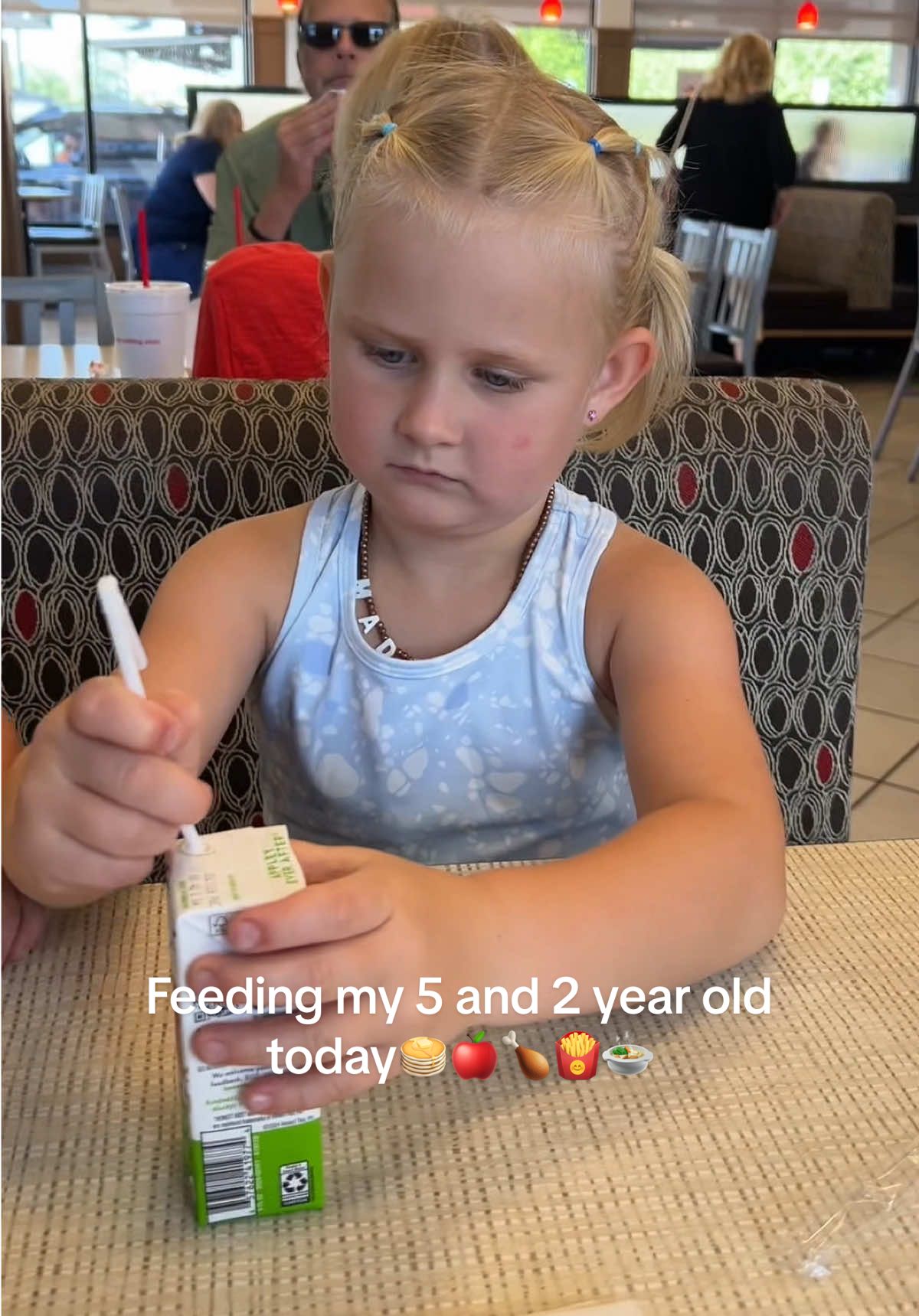 her asking for a fourth is what shocked me🥞🍎🍗🍟🍲 #wmkeiad #kideating #kidbreakfast #kidlunch #kiddinner 