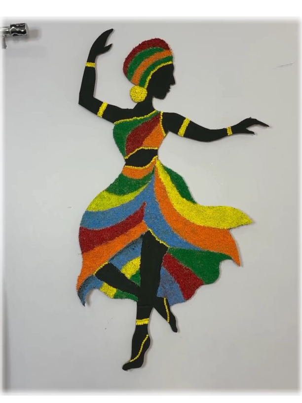 Dal and Rice Craft _ Dancing Girl  #reuse #ricecraft #dalcraft 