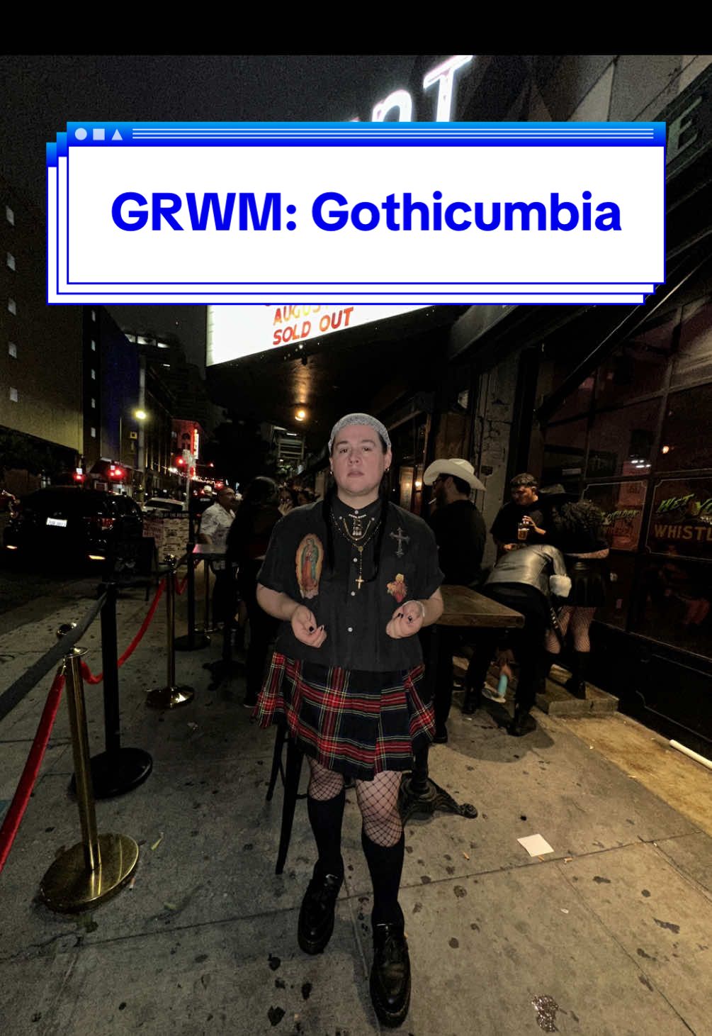#GRWM To go to GOTHICUMBIA one of my favorite dark wave goth Latine nights in DTLA  hosted by @LosGothsCo with @Hunter Reese Peña  Outfit via @Thick Thrift LA +  @Dr. Martens  Products: @Olaplex @Glossier @LE LABO Fragrances @elfcosmetics  #Goth #Latinx #LA #LosAngeles #LGBTQ #DTLA 