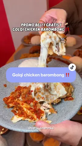 MERAPAT WARGA BAROMBONG 🔥 Akhirnya Golqi Chicken hadir di Barombong ‼️ 📍 Grand Opening 20–21 Agustus 2025 ✨ Promo spesial: Beli 1 Gratis 1 Juaranya Ayam BBQ No.1 di Makassar siap manjakan lidahmu 🤤 makin mantap kalau disiram saus keju creamy gurih 🧀 Tempatnya nyaman + aesthetic, menu super lengkap dari ayam krispy ori, BBQ, cheese series, mie, cemilan cireng bumbu rujak, kentang goreng, sampai minuman hits Pinki Milky 🙌 👉 Khusus grand opening: setiap pembelian paket Moza/Cheese Series, dapat FREE 1 paket Ori. So, jangan datang sendiri, ajak keluarga & temanmu rame-rame ke Golqi Chicken Barombong‼️ @golqichicken