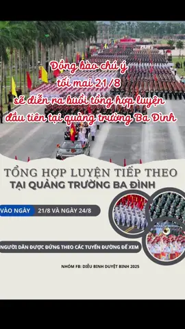 Buổi tổng hợp luyện sẽ diễn ra vào 20h tối 21/8 và 24/8 nhé bà con ơi #tuhaolangvietnam❤️❤️❤️ #A80 #xuhuong #quockhanh2025 