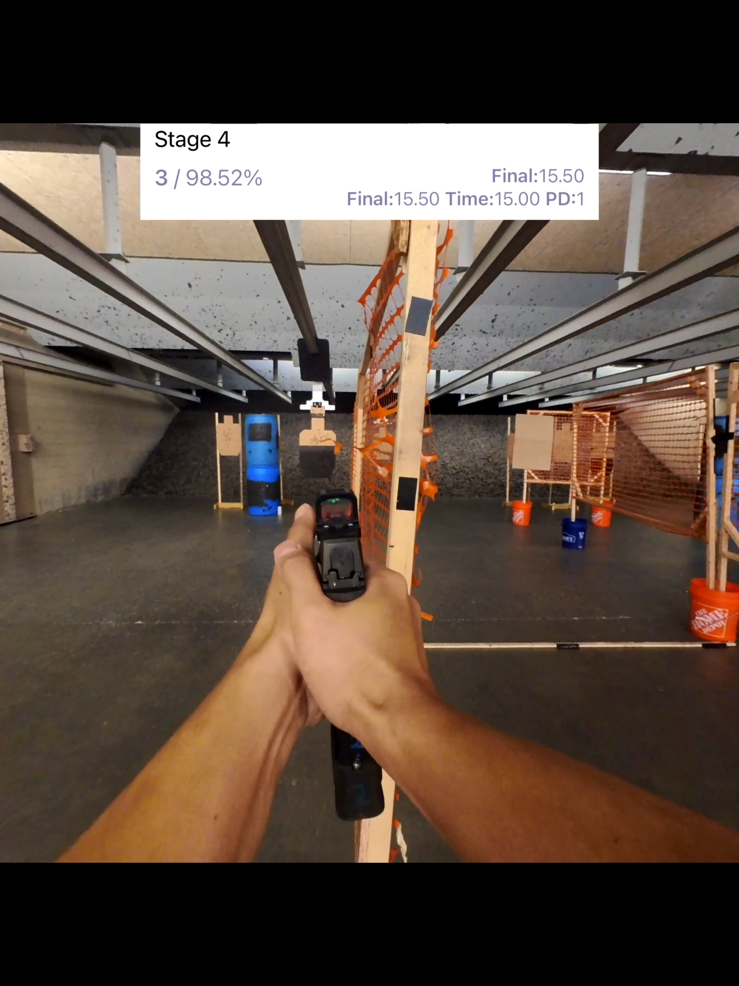 Threw match win because I didn't properly tune the recoil spring for the comp and and made an incredibly dumb decision to take >3 seconds make up a +2.5 second miss penalty on the first stage of the night. #competitionshooting #professional #pov #actioncam #fps